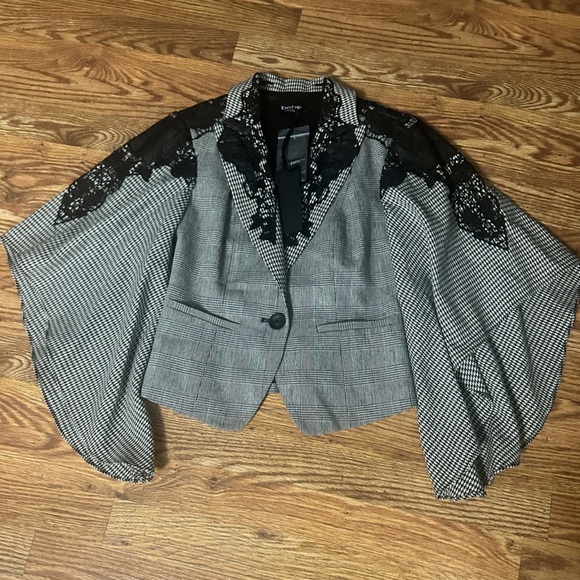 🆕 NWT BEBE DRITA HOUNDSTOOTH BLAZER SIZE 2 MRSP$229 - Picture 11 of 14